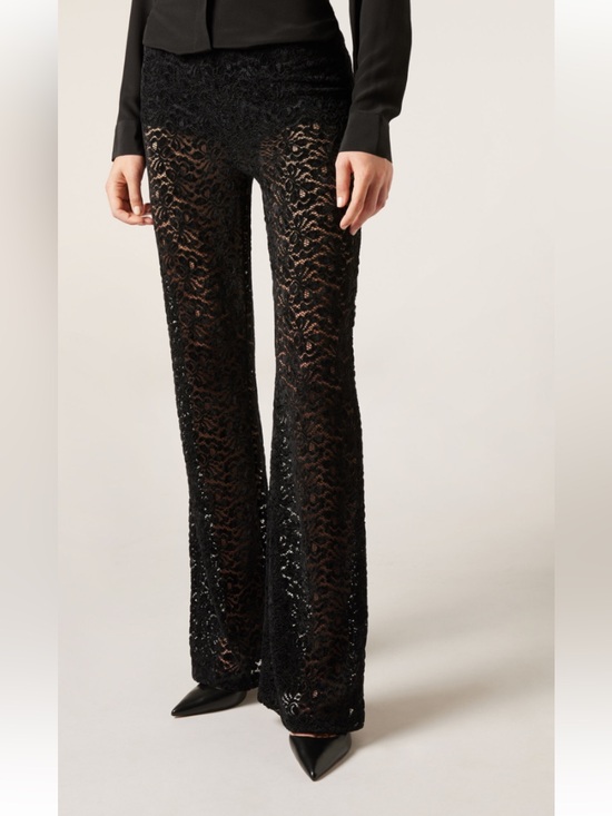 Calzedonia Pants - Calzedonia Flared Lace Pant, Black S
